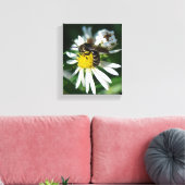 Bijen en Daisy Canvas Afdruk (Insitu (Woonkamer))