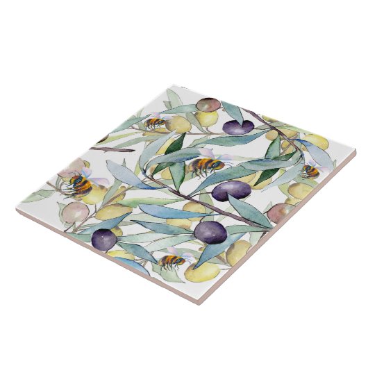 Bijen en druiven tegeltje (Zijkant)