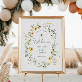 Bijen en fijne wilde Baby showers Welkom Poster