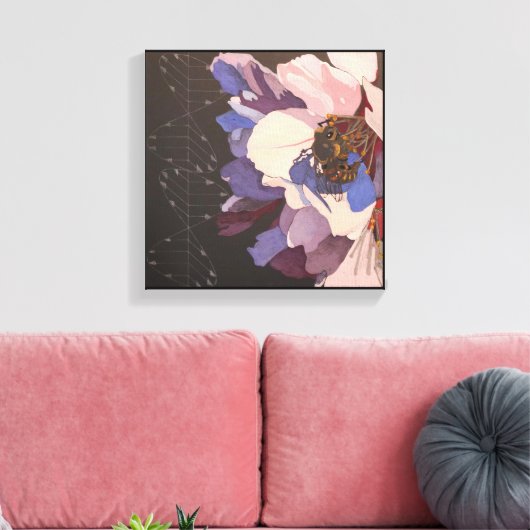 Bijen en gepolariseerd licht canvas afdruk (Insitu (Woonkamer))