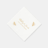 Bijen en Gouden Honingraat Patroon Bruiloft Servet (Hoek)