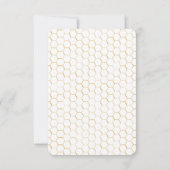 Bijen en gouden honingraat patroon RSVP 2 (Achterkant)