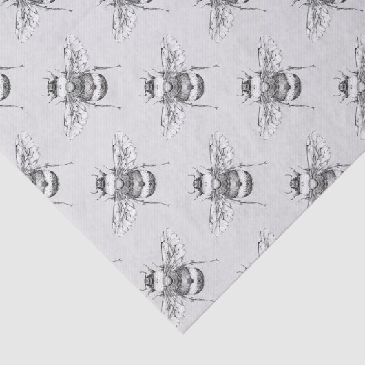  bijen en grijze tissuepapier (Detail)