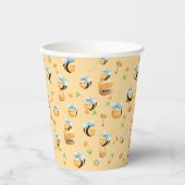 Bijen en Honey First Baby's Verjaardag Papieren Bekers (Voorkant)