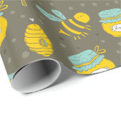 Bijen en Honey Jar Holiday Cadeaupapier (Rol Hoek)