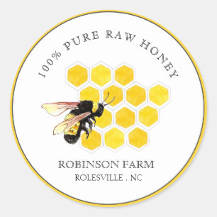 Bijen en Honeycomb Apiary Beekeepers Ronde Sticker