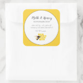Bijen en Honeycomb Apiary Beekeepers Vierkante Sticker (Tas)
