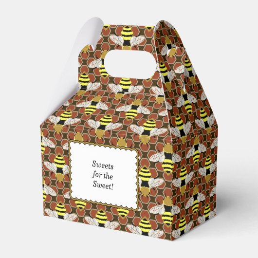 Bijen en Honeycomb Pattern Bedankdoosjes (Voorkant Zijde)