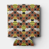 Bijen en Honeycomb Pattern Blikjeskoeler (Achterkant)