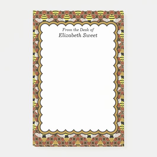 Bijen en Honeycomb Pattern Post-it® Notes (Voorkant)