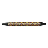 Bijen en Honeycomb Pattern Zwarte Inkt Pen (Voorkant)