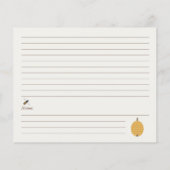 Bijen en Honeycomb Vrijgezellenfeest Recept Kaart (Achterkant)