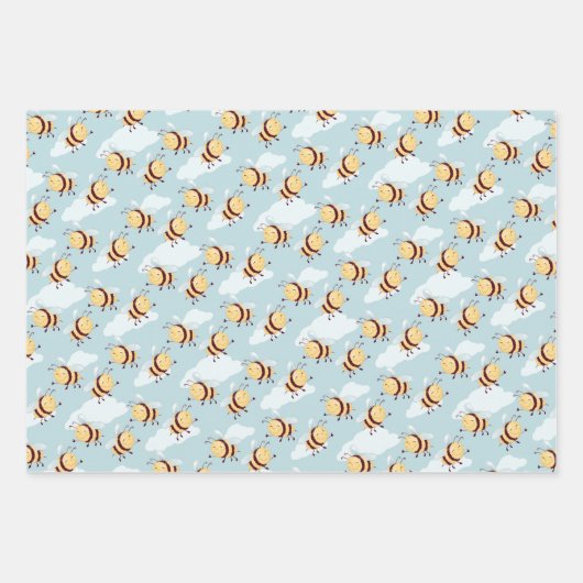 Bijen en Honing Schattige Verpakking Papier Bladen Inpakpapier Vel (Voorkant 2)