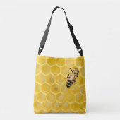 bijen en honingraat crossbody tas (Achterkant)
