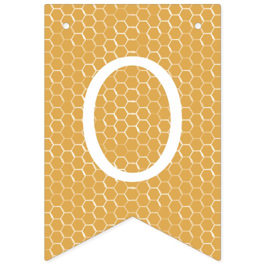 Bijen en honingraat gefeliciteerd vlaggetjes (Tweede vlag)