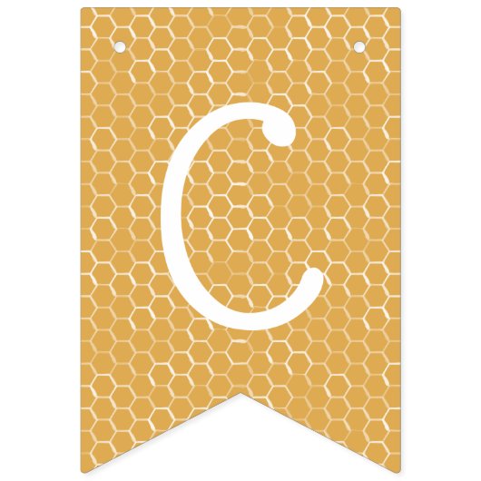 Bijen en honingraat gefeliciteerd vlaggetjes (Eerste vlag)