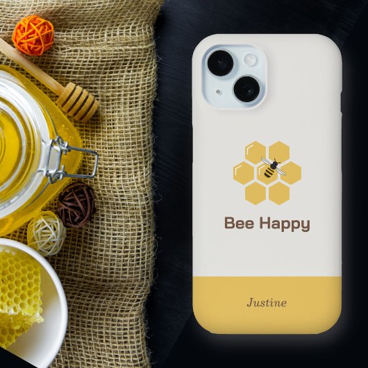 Bijen en Honingraat iPhone 15 Case
