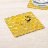 bijen en honingraat kartonnen onderzetters (Schuin)