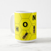 Bijen en honingraat koffiemok (Voorkant links)