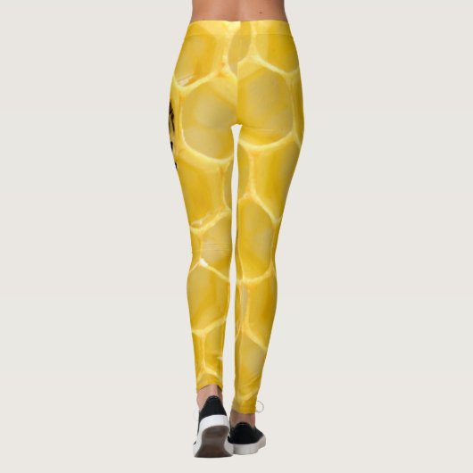 bijen en honingraat leggings (Achterkant)