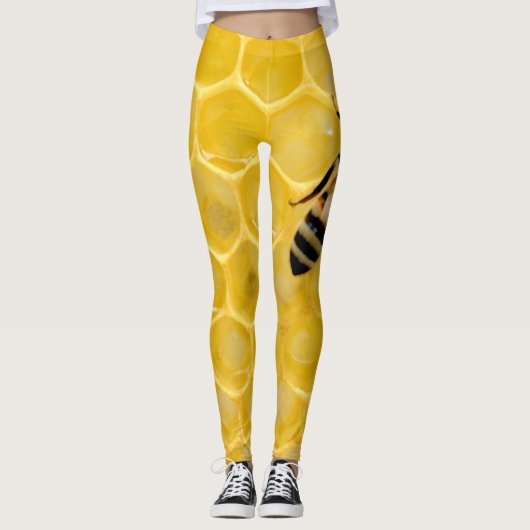 bijen en honingraat leggings (Voorkant)