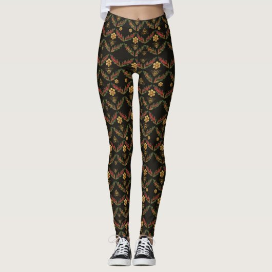 Bijen en honingraat leggings (Voorkant)