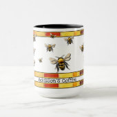 Bijen en honingraat  mok (Midden)