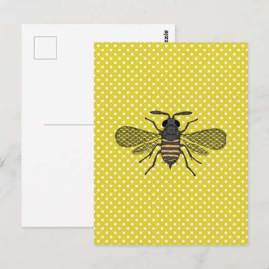 BIJEN en Honingraat - Red de Bijen Briefkaart (Voorkant / Achterkant)