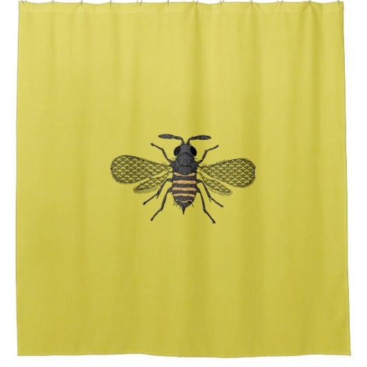 BIJEN en Honingraat - Red de Bijen Douchegordijn (Voorkant)