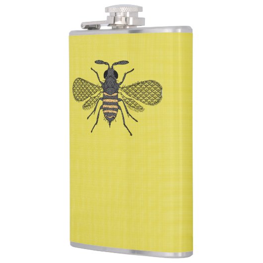 BIJEN en Honingraat - Red de Bijen Heupfles (Links)