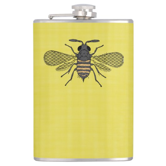 BIJEN en Honingraat - Red de Bijen Heupfles (Voorkant)