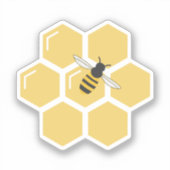 Bijen en honingraat Sticker (Voorkant)