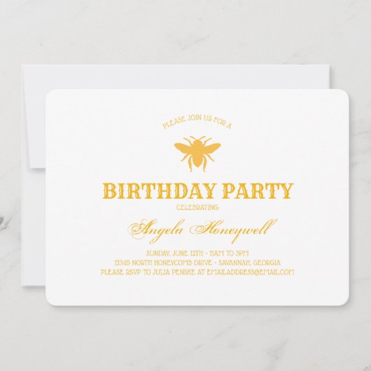 Bijen en honingraat verjaardagsfeest 2 kaart (Voorkant)