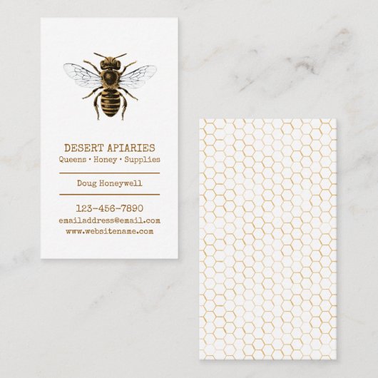 Bijen en Honingraat Visitekaartje (Voorkant / Achterkant)