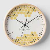 Bijen en Honingraat Wandklok (Voorkant)