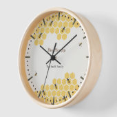 Bijen en Honingraat Wandklok (Hoek)