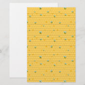 Bijen en honingraatgebak briefpapier (Voorkant / Achterkant)