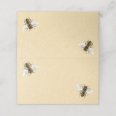  bijen- en honingraatpatroon plaatskaartje (Buitenkant ongevouwen)