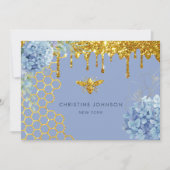 Bijen en hortensia bloemen kaart (Voorkant)