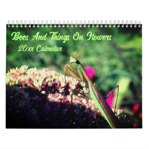Bijen En Insecten Op Bloemen Natuur Kalender