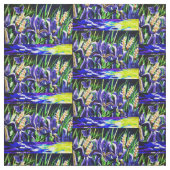 Bijen en Iris Skies Stof (Swatch)