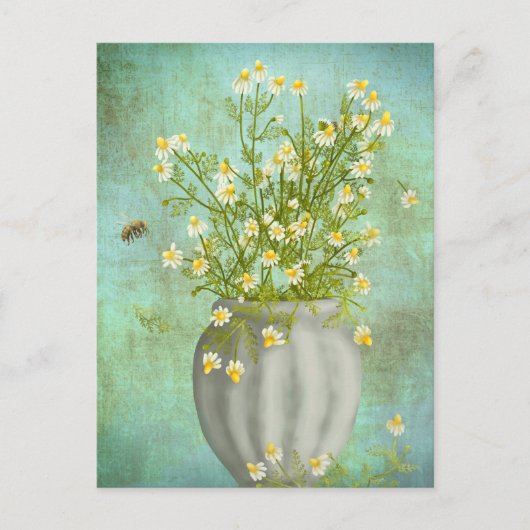 Bijen en kamille briefkaart (Voorkant)