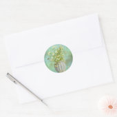 Bijen en kamille ronde sticker (Envelop)