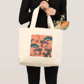 Bijen en langwerpige Japanse Aziatische kunst Grote Tote Bag (Voorkant (product))