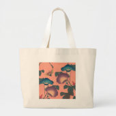 Bijen en langwerpige Japanse Aziatische kunst Grote Tote Bag (Voorkant)