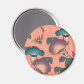 Bijen en langwerpige Japanse Aziatische kunst Magneet (Voorkant / Achterkant)