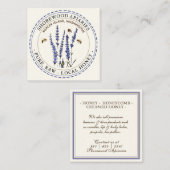 Bijen en lavendel-Visitekaartje Vierkante Visitekaartje (Voorkant / Achterkant)