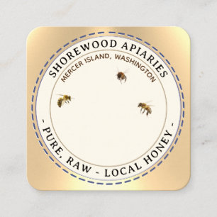 Bijen en lavendel-Visitekaartje Vierkante Visitekaartje