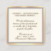 Bijen en lavendel-Visitekaartje Vierkante Visitekaartje (Achterkant)