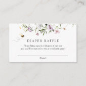 Bijen en lavender Wildbloemen Luieraffle Informatiekaartje (Voorkant)